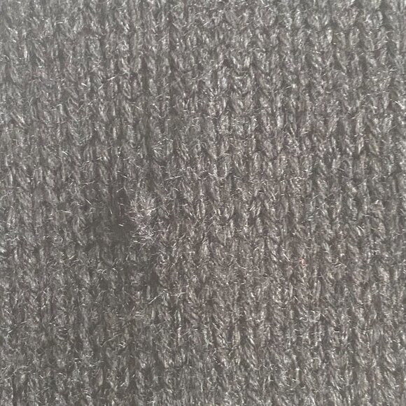 Vintage ESCIO Korean Knit Faded Black Cable Asymmetrical Collar Sweater Poncho - Picture 11 of 12